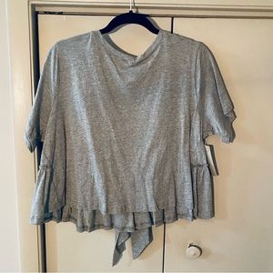 NWT Open Back Grey Blouse